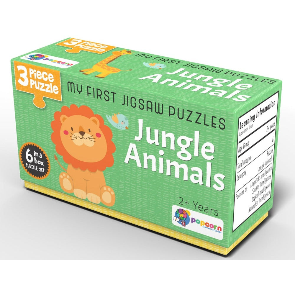 Games & Puzzles Jungle Animals - (6 Puzzle + 20 Flash Cards)