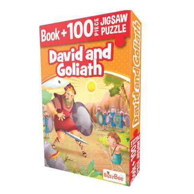 David and Goliath Book & 100 Pieces Jigsaw Puzzle For Kids