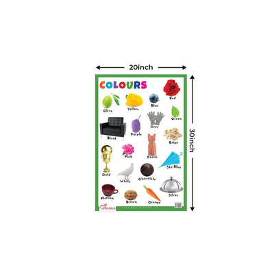Colours - Thick Laminated Preschool Chart