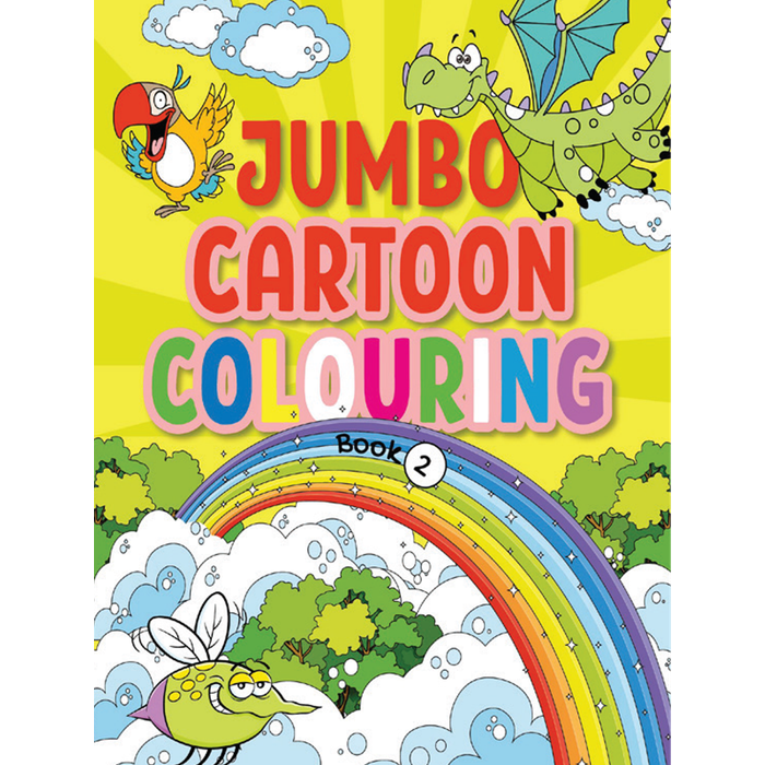 Jumbo Cartoon Colouring Book 2 - Mega Cartoon Colouring Book for 4 to 6 Years Old Kids