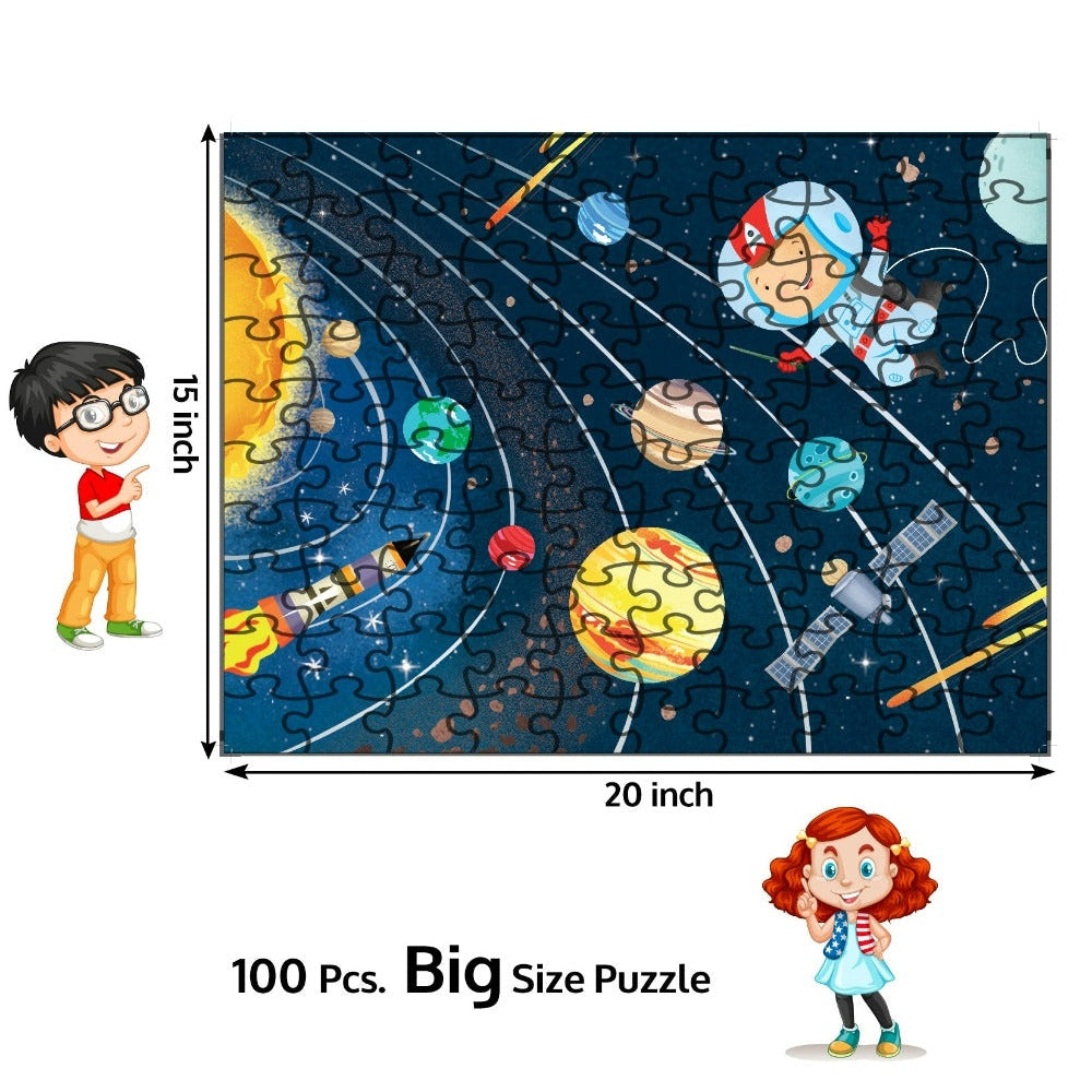 Space 100 Pieces Jigsaw Puzzle + 1 Story Book