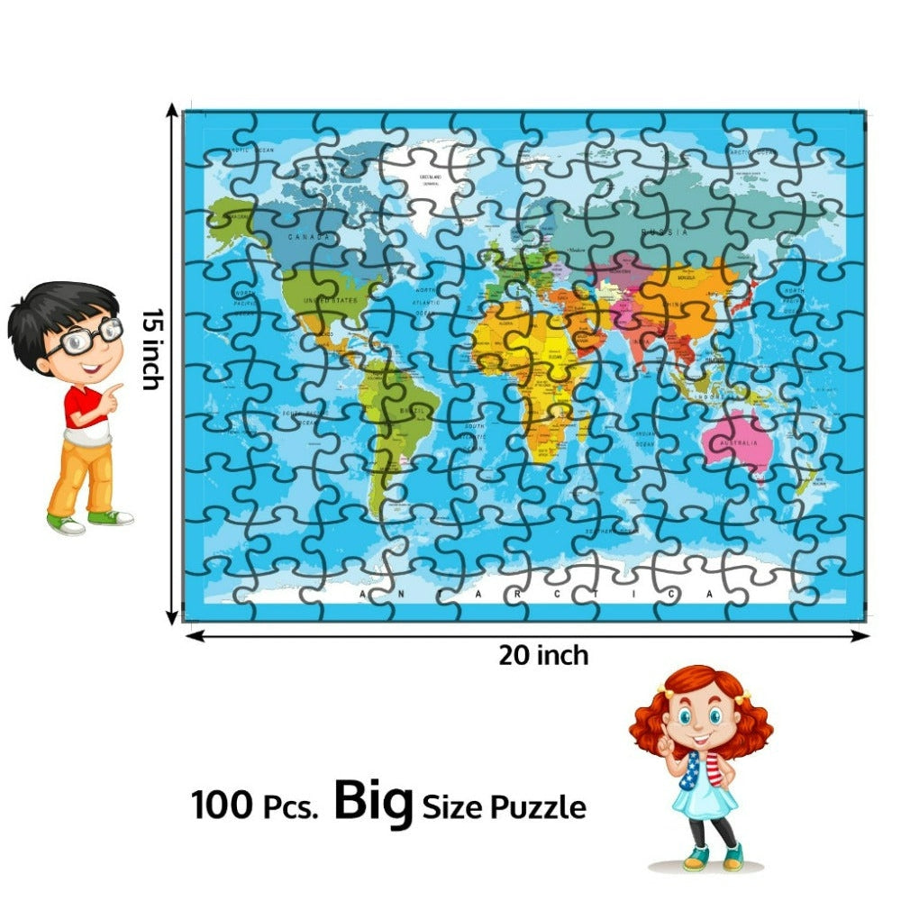 World  100 Pieces Jigsaw Puzzle + 1 Story Book