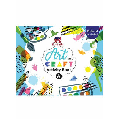 Art and Craft Activity Book A for 3-4 Year Old Kids with Free Craft Material