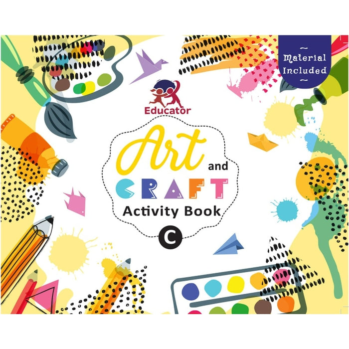 Art and Craft Activity Book C for 3-4 Year Old Kids with Free Craft Material