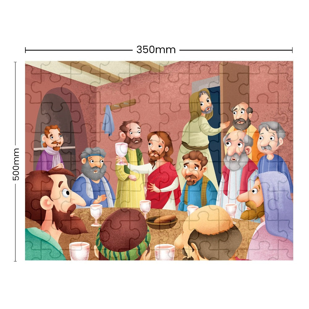 The Last Supper Book & 100 Pieces Jigsaw Puzzle For Kids