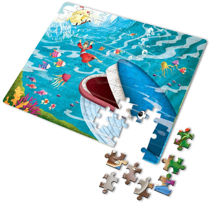 Jonah and The Whale Book &100 Pieces Jigsaw Puzzle For Kids