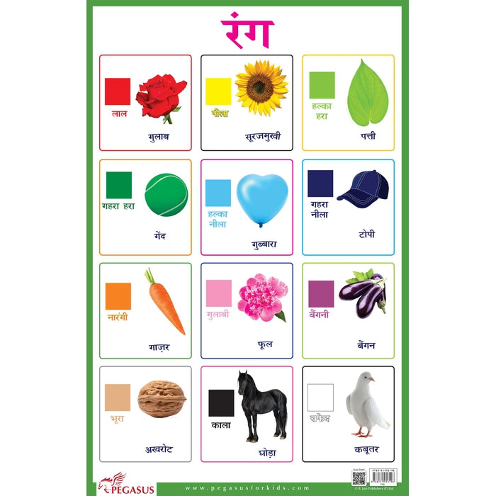 Rang Hindi Colours - Thick Laminated Primary Chart