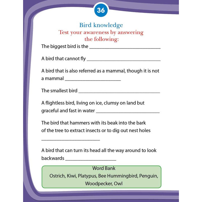 Kid's 5th Activity Book - General Knowledge