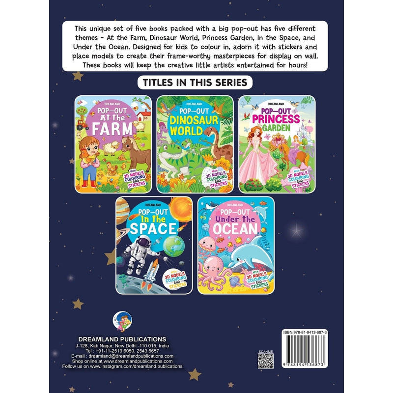 Pop-Out In the Space- With 3D Models Colouring Stickers (Pop-Out Book)
