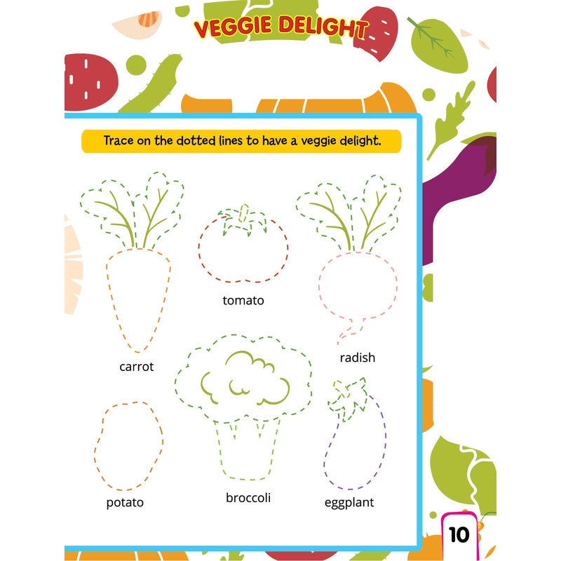 Write and Wipe Book - Vegetables