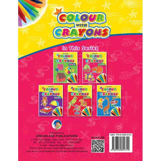 Colour with Crayons Part - 2 Colouring Book