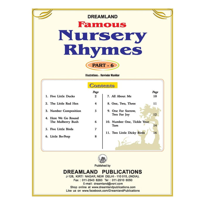 Famous Nursery Rhymes Part 6 - Book