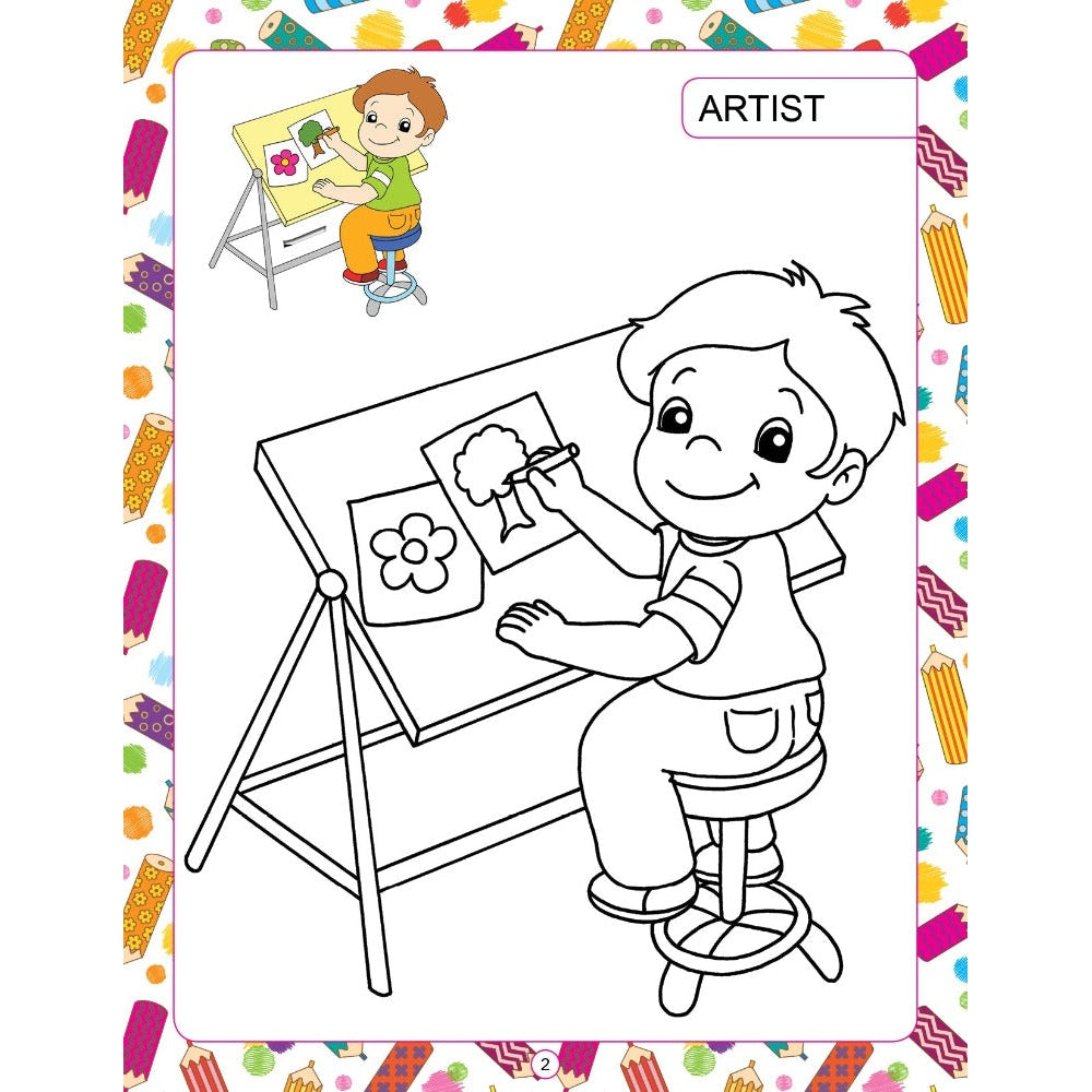 My Activity- Happy Workers Colouring Book