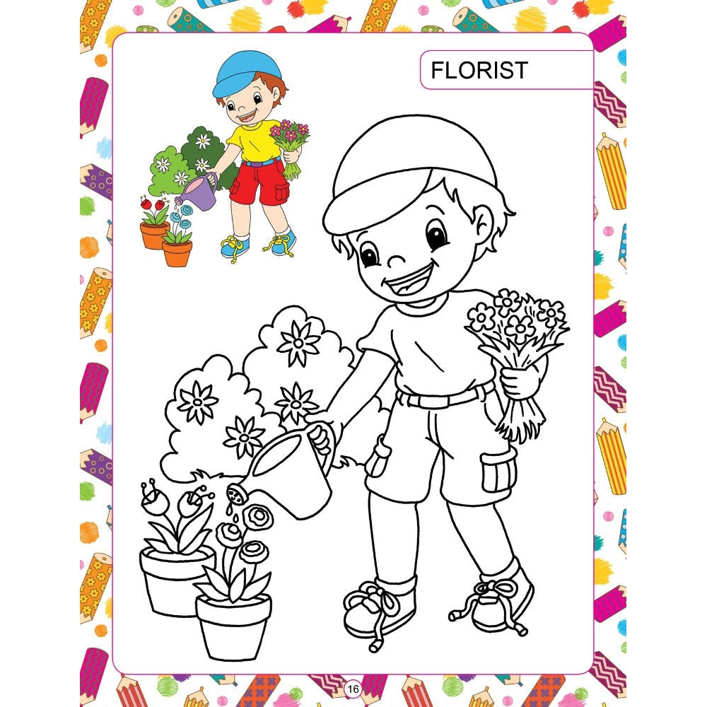 My Activity- Happy Workers Colouring Book