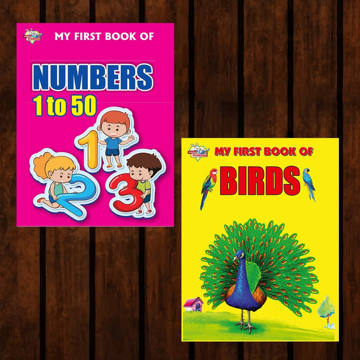 My First Picture Books of Numbers (1-50) and Birds - Set of 2 Books