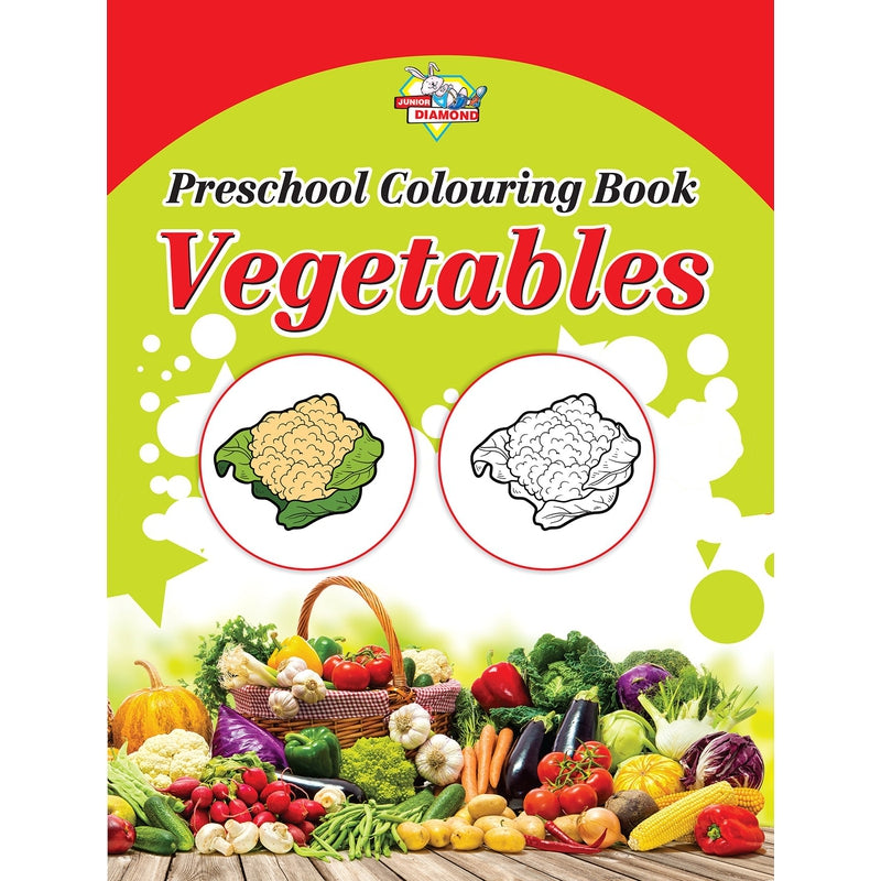 Preschool Copy Colouring Books (Set of 3 Books) - Vegetables, Fruit and Flowers
