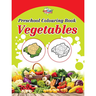 Preschool Copy Colouring Books (Set of 3 Books) - Vegetables, Fruit and Flowers