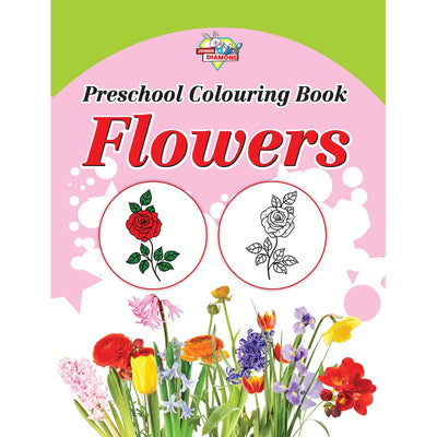 Preschool Copy Colouring Books (Set of 3 Books) - Vegetables, Fruit and Flowers