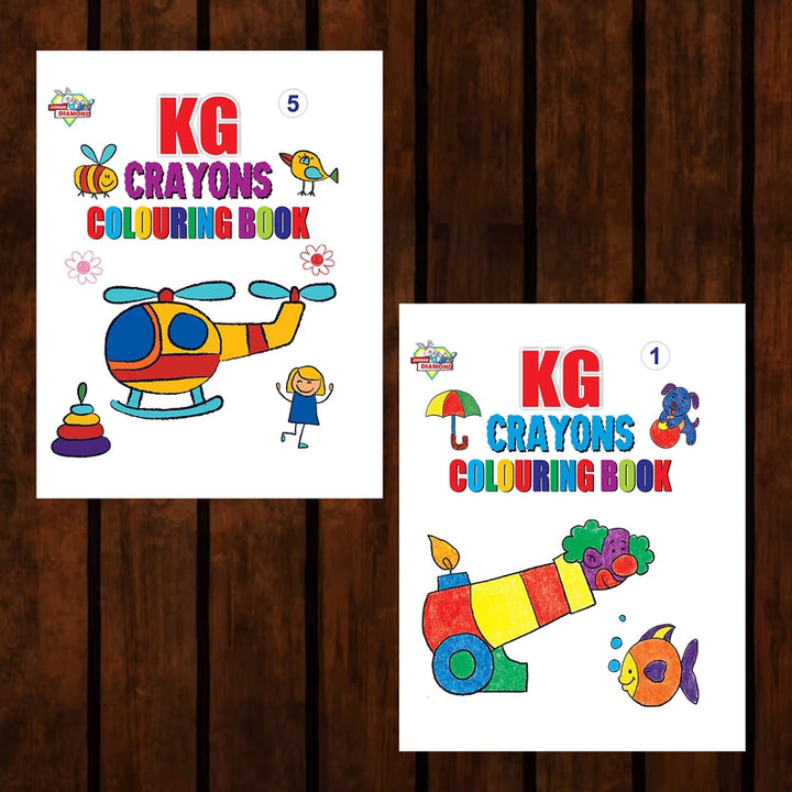 KG Cartoon Copy Colouring Book for Painting and Colouring (Set of 2 Books) - Part 3