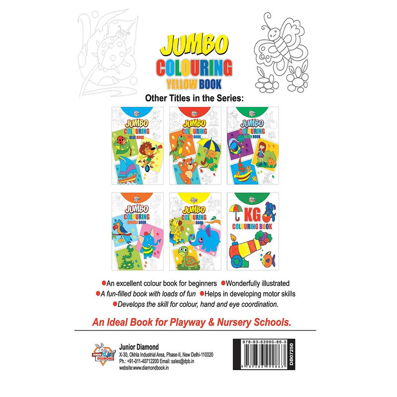 Jumbo Colouring Yellow Book - 3 in English