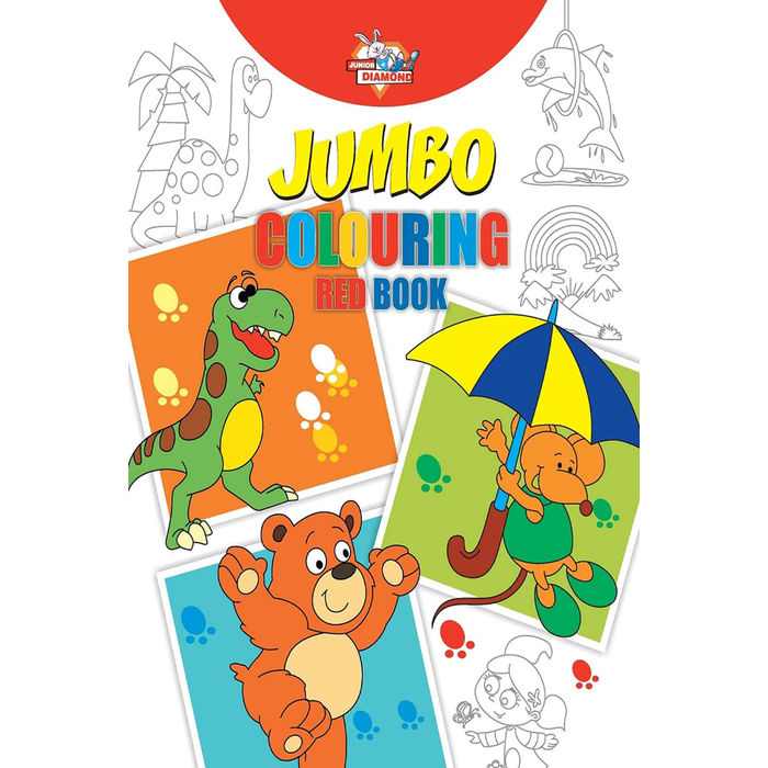 Jumbo Colouring Red Book - 4 in English