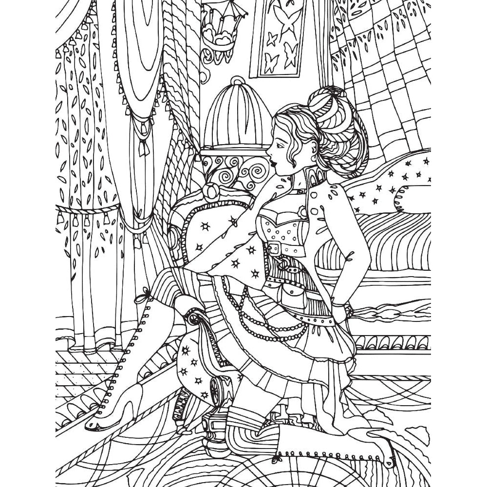 Victorian Fashion- Colouring Book for Adults