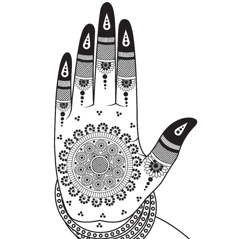 Mehandi- Colouring Book for Grown Ups