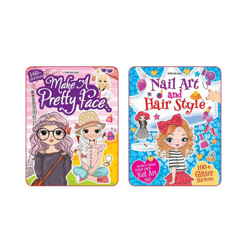 Dreamland Publications Make A Pretty Face and Nail Art, Hair Style Pack- 2 Books