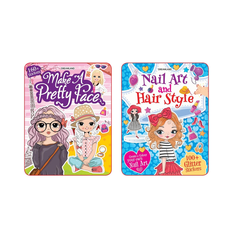 Make A Pretty Face and Nail Art, Hair Style Pack- 2 Books