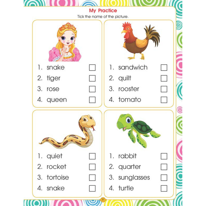 Kindergarten English Worksheets