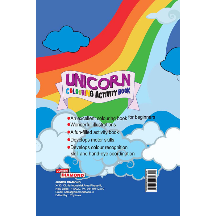 Unicorn Colouring Activity Book in English