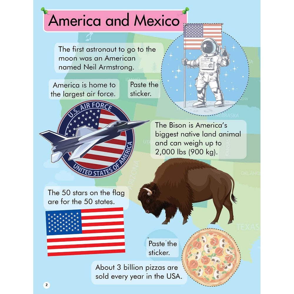 Explore the World Activity Book with Stickers and 3D Models