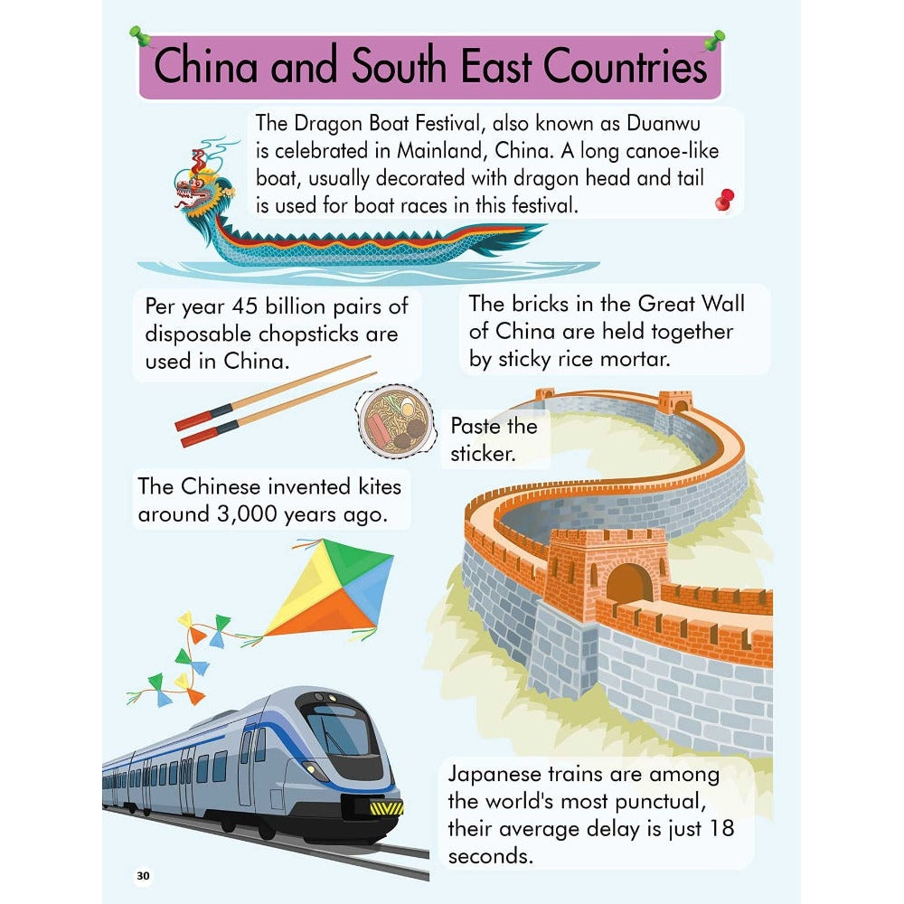 Explore the World Activity Book with Stickers and 3D Models