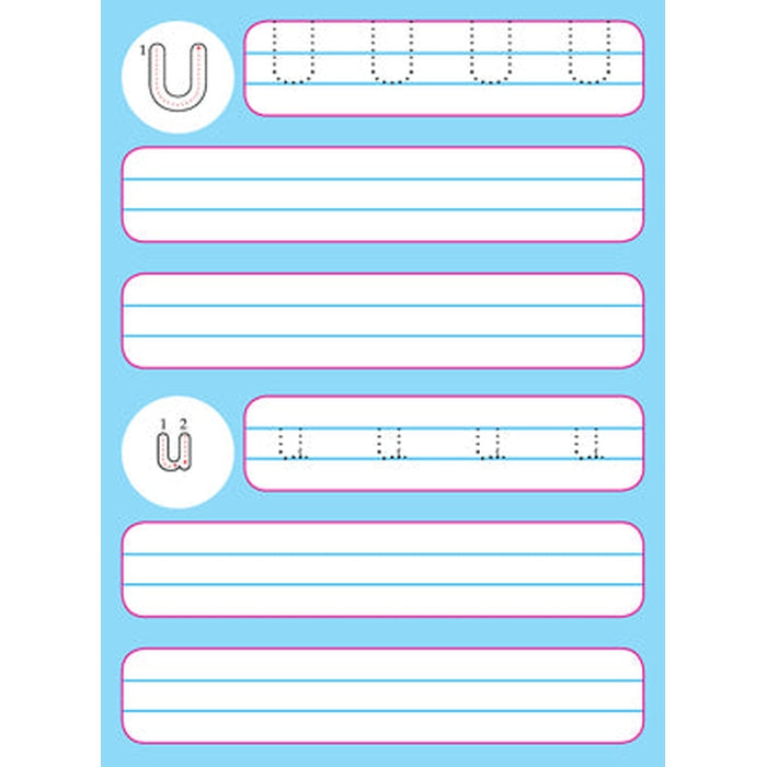 Flash Cards Alphabet - 30 Double Sided Wipe Clean Flash Cards for Kids (With Free Pen)