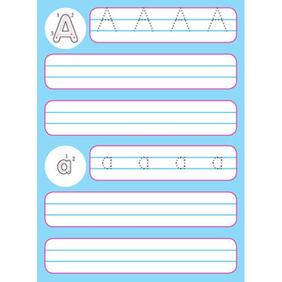 Flash Cards Alphabet - 30 Double Sided Wipe Clean Flash Cards for Kids (With Free Pen)