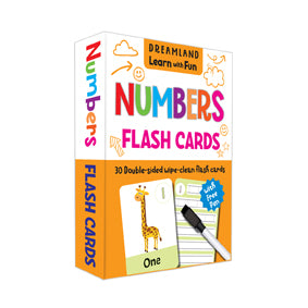 Double-Sided Number Flashcards - 30 Wipe Clean Cards with Free Pen (2-4 Years)