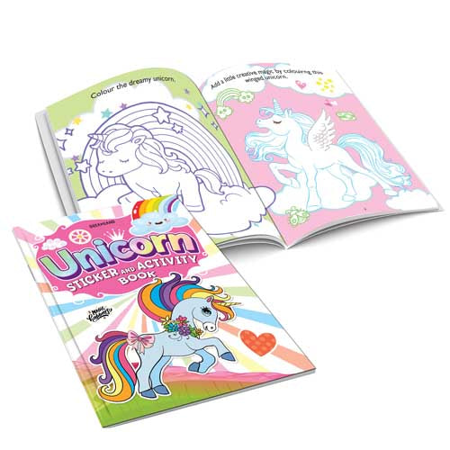 My Unicorn Books Pack - Unicorn Sticker and Activity Book, Copy Colour and Colouring Books