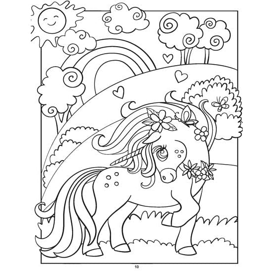 My Unicorn Books Pack - Unicorn Sticker and Activity Book, Copy Colour and Colouring Books