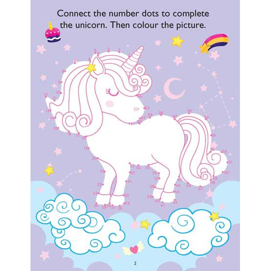 My Unicorn Books Pack - Unicorn Sticker and Activity Book, Copy Colour and Colouring Books