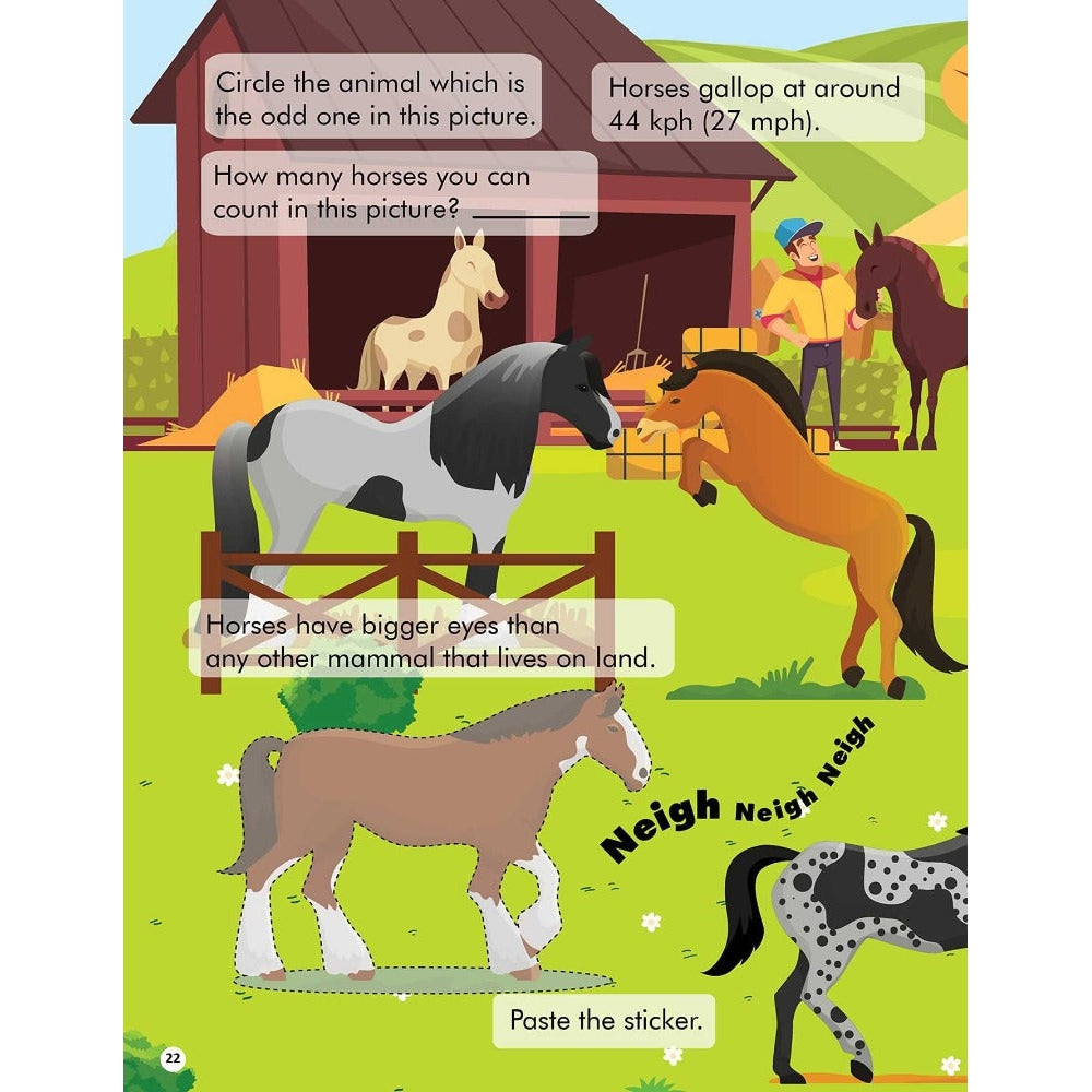 Explore the Farm Activity Book with Stickers and 3D Models