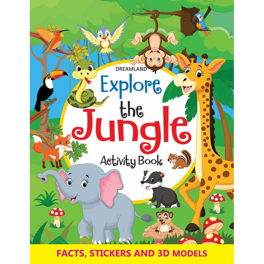Explore the Jungle Activity Book with Stickers and 3D Models