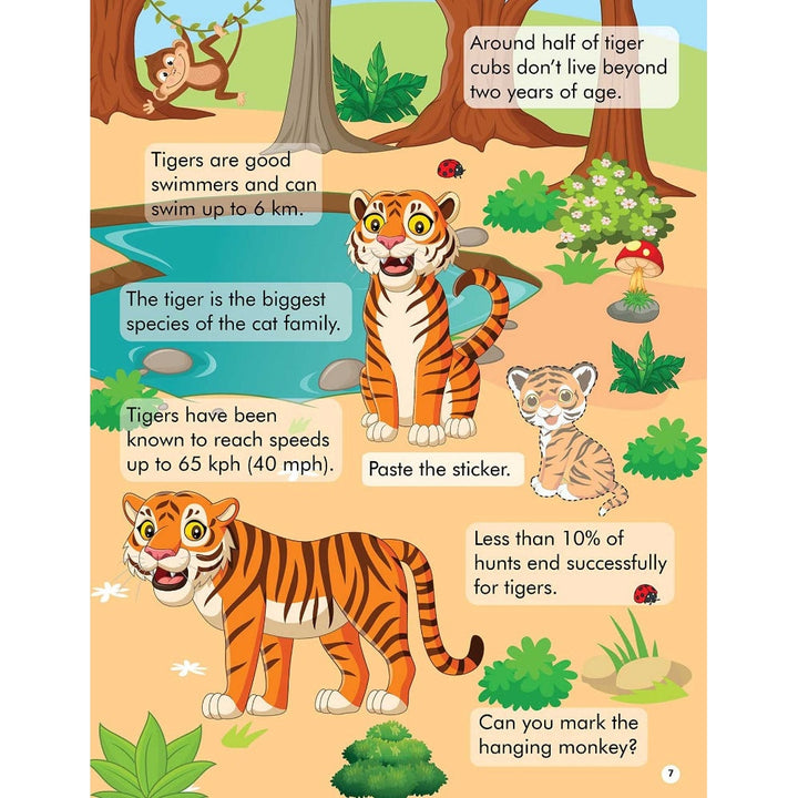 Explore the Jungle Activity Book with Stickers and 3D Models