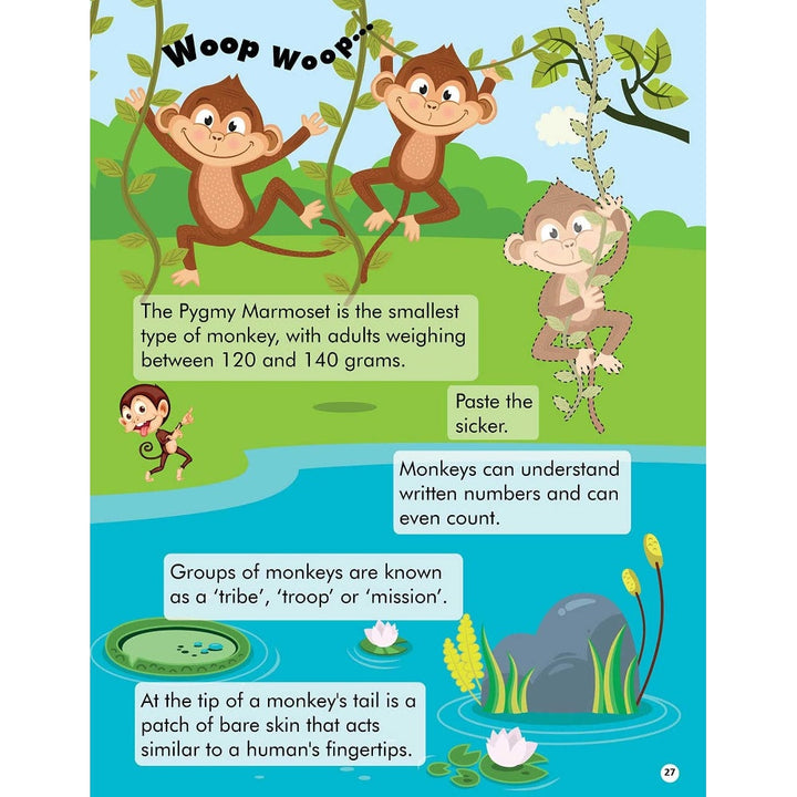 Explore the Jungle Activity Book with Stickers and 3D Models