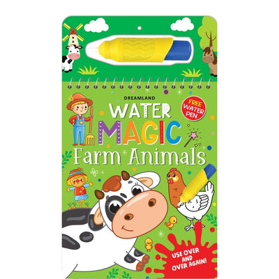 Water Magic Farm Animals- With Water Pen - Use Over And Over Again : Children Drawing, Painting & Colouring Book