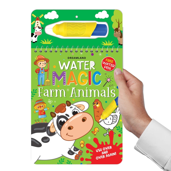 Water Magic Farm Animals- With Water Pen - Use Over And Over Again : Children Drawing, Painting & Colouring Book