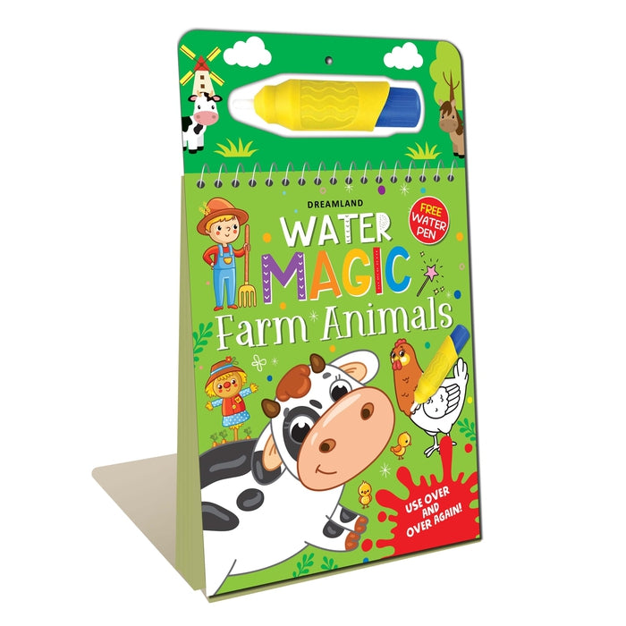 Water Magic Farm Animals- With Water Pen - Use Over And Over Again : Children Drawing, Painting & Colouring Book