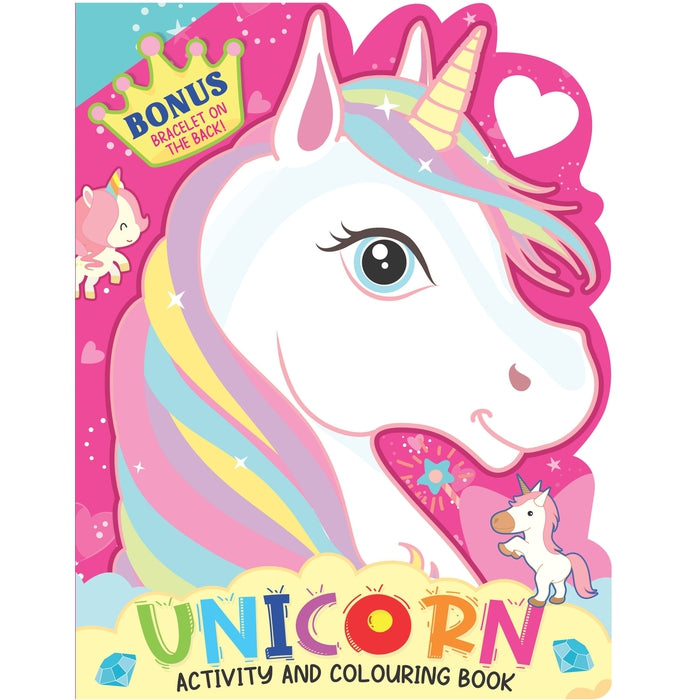 Unicorn Activity and Colouring Book- Die Cut Animal Shaped Book : Children Interactive & Activity  Book