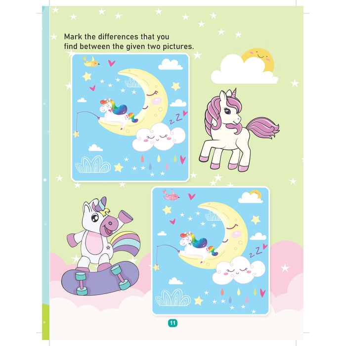 Unicorn Activity and Colouring Book- Die Cut Animal Shaped Book : Children Interactive & Activity  Book