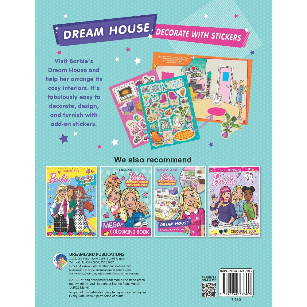 Barbie Dreamhouse Adventures -Dream House Decorate with Stickers Book