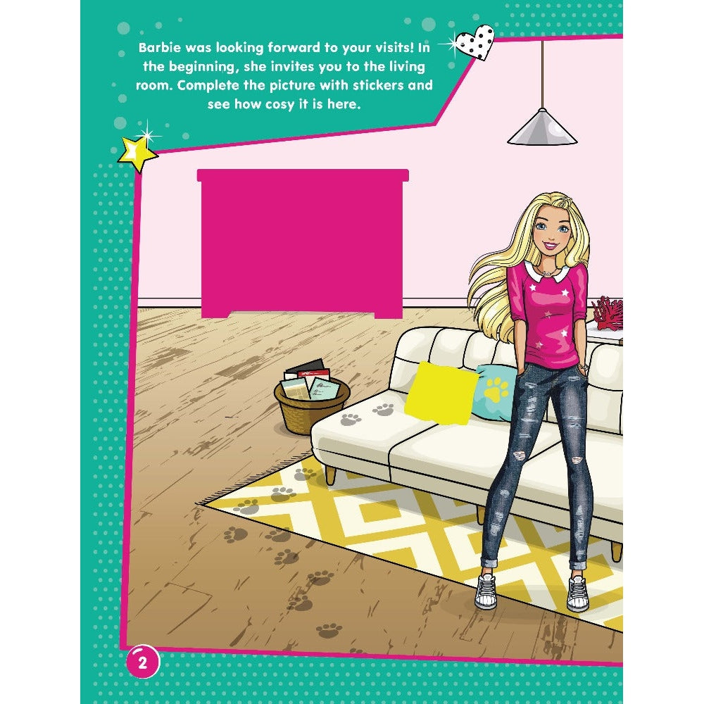 Barbie Dreamhouse Adventures -Dream House Decorate with Stickers Book